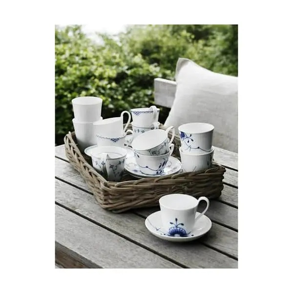 Royal Copenhagen Hvid Riflet Termokopper - 4 Stk. - Billede 5