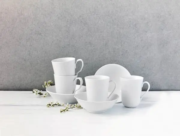 Royal Copenhagen Hvid Riflet Krus - 2 Stk. - Billede 2