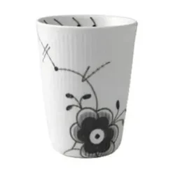 Royal Copenhagen Sort Mega Riflet Termokop