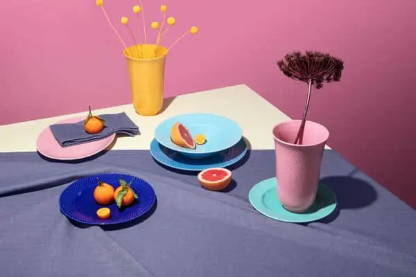 Lyngby Porcelæn Rhombe Dyb Tallerken - Billede 2