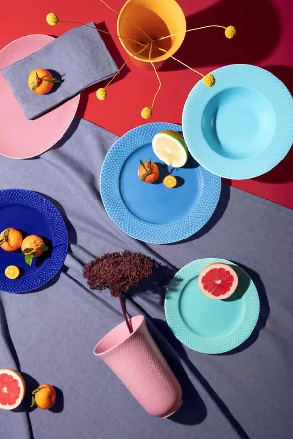 Lyngby Porcelæn Rhombe Frokosttallerken - Billede 3