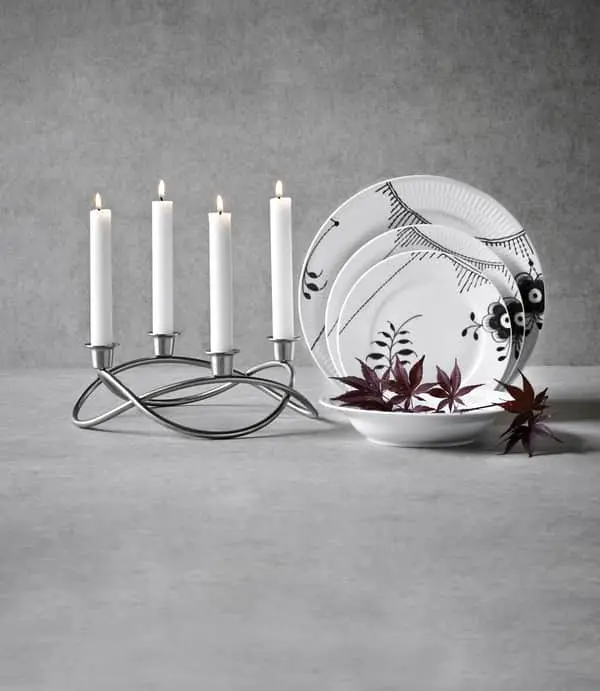 Royal Copenhagen Sort Mega Riflet Dyb Tallerken #1 - Billede 2