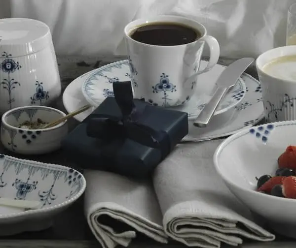 Royal Copenhagen Blå Elements Kaffekop M. Underkop - Billede 2