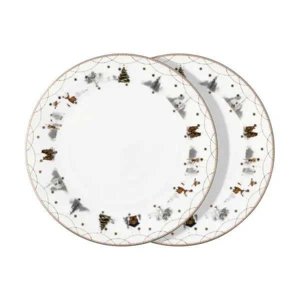 Wik & Walsøe Julemorgen Story Middagstallerken - 2 Stk