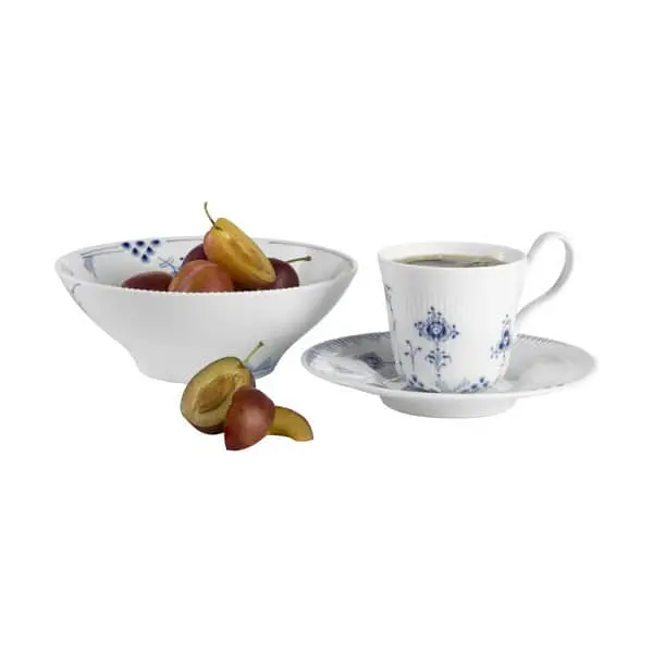 Royal Copenhagen Blå Elements Kaffekop M. Underkop - Billede 4