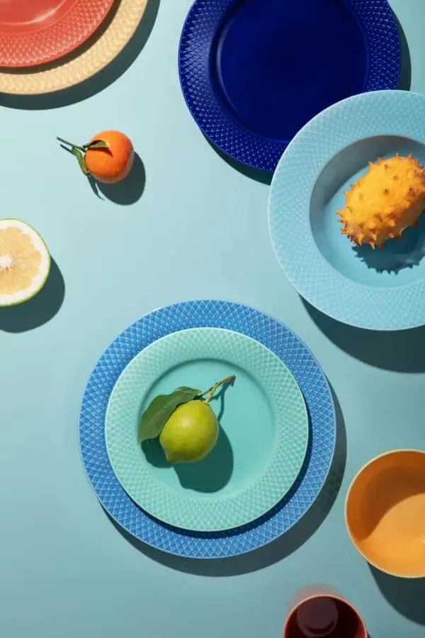 Lyngby Porcelæn Rhombe Middagstallerken - Billede 2