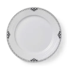 Royal Copenhagen Sort Riflet Blonde Middagstallerken