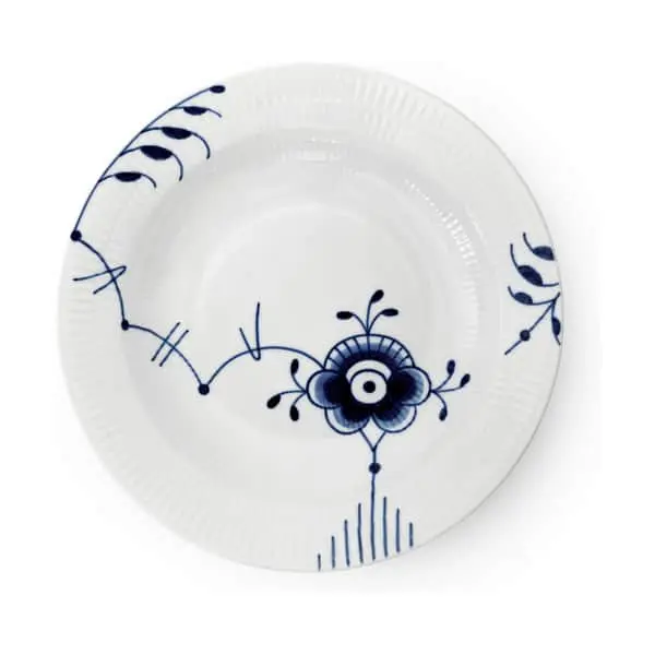 Royal Copenhagen Blå Mega Riflet Dyb Tallerken
