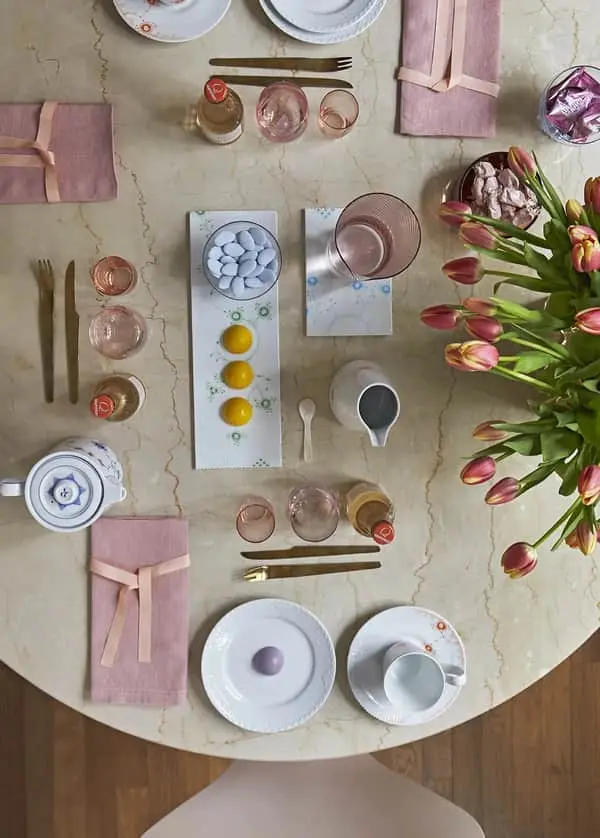 Royal Copenhagen Hvid Halvblonde Kagetallerken - Billede 3