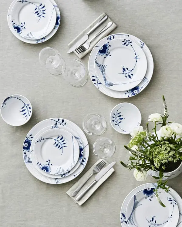 Royal Copenhagen Blå Mega Riflet Desserttallerken #2 - Billede 3