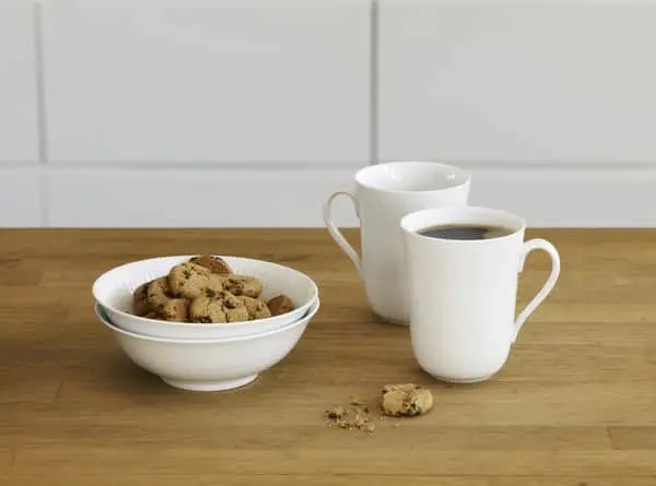 Royal Copenhagen Hvid Riflet Krus - 2 Stk. - Billede 3