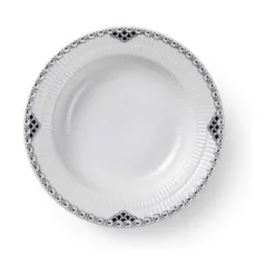 Royal Copenhagen Sort Riflet Blonde Dyb Tallerken