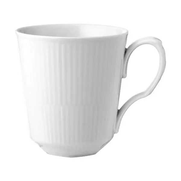 Royal Copenhagen Hvid Riflet Krus - 2 Stk. - Billede 6