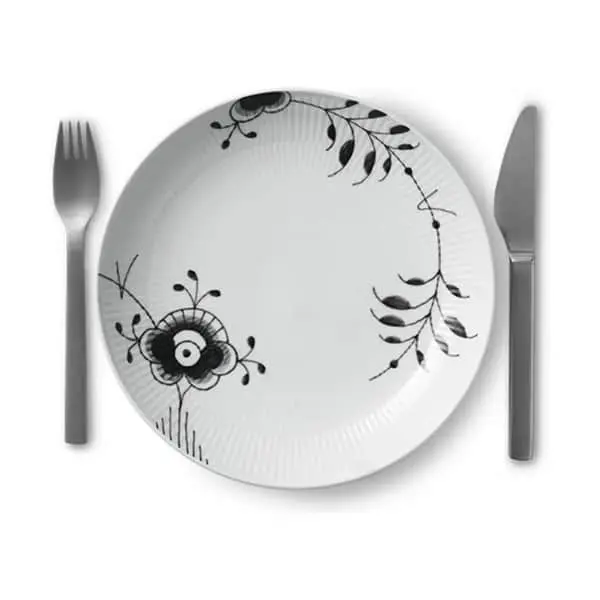 Royal Copenhagen Sort Mega Riflet Moderne Tallerken - Billede 2